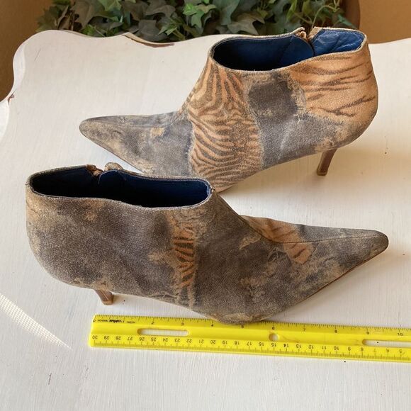 Anthropologie Rebecca Sanver Suede Tiger Print Bootie Size EUR 41 - Picture 14 of 16